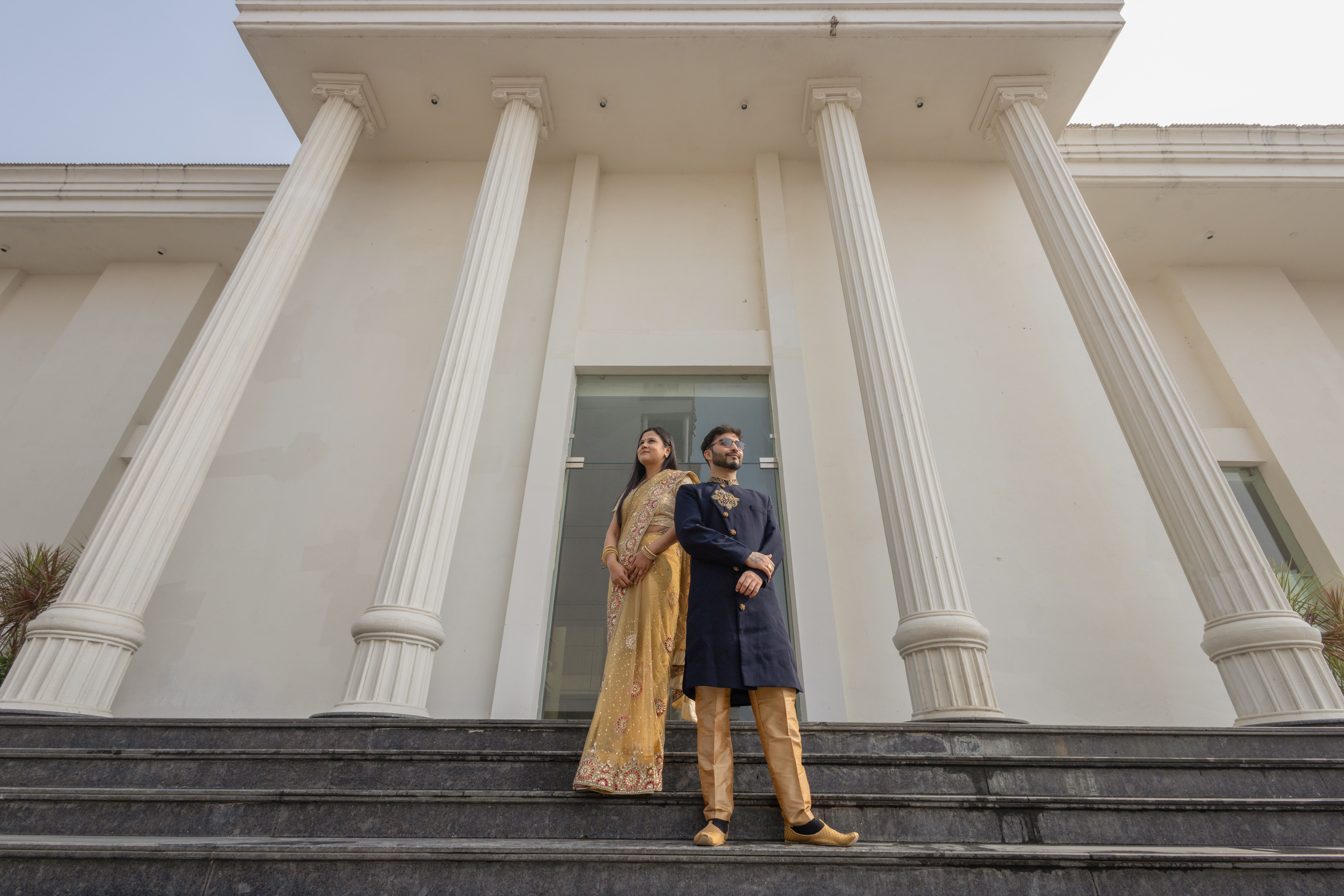 Elegant Indian Couple in Traditional Attire · Free Stock Photo