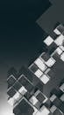 Abstract Geometric 3D Cubes in Monochrome