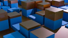 3D Geometric Cubes with Abstract Design