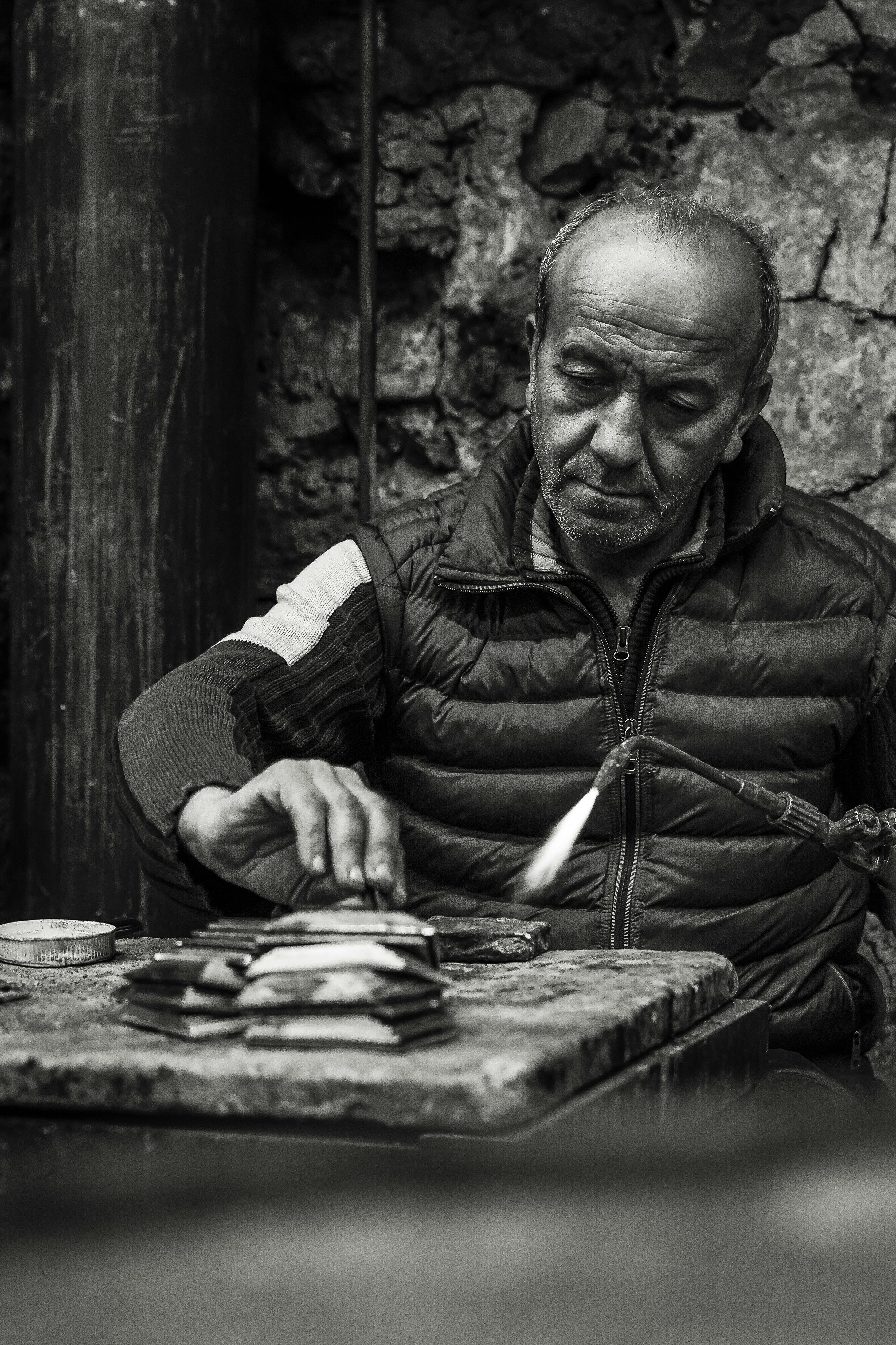 artisan working in istanbul s historic district