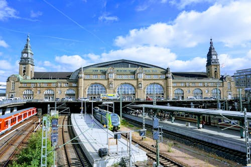 Free stock photo of cloudy sky, station, train