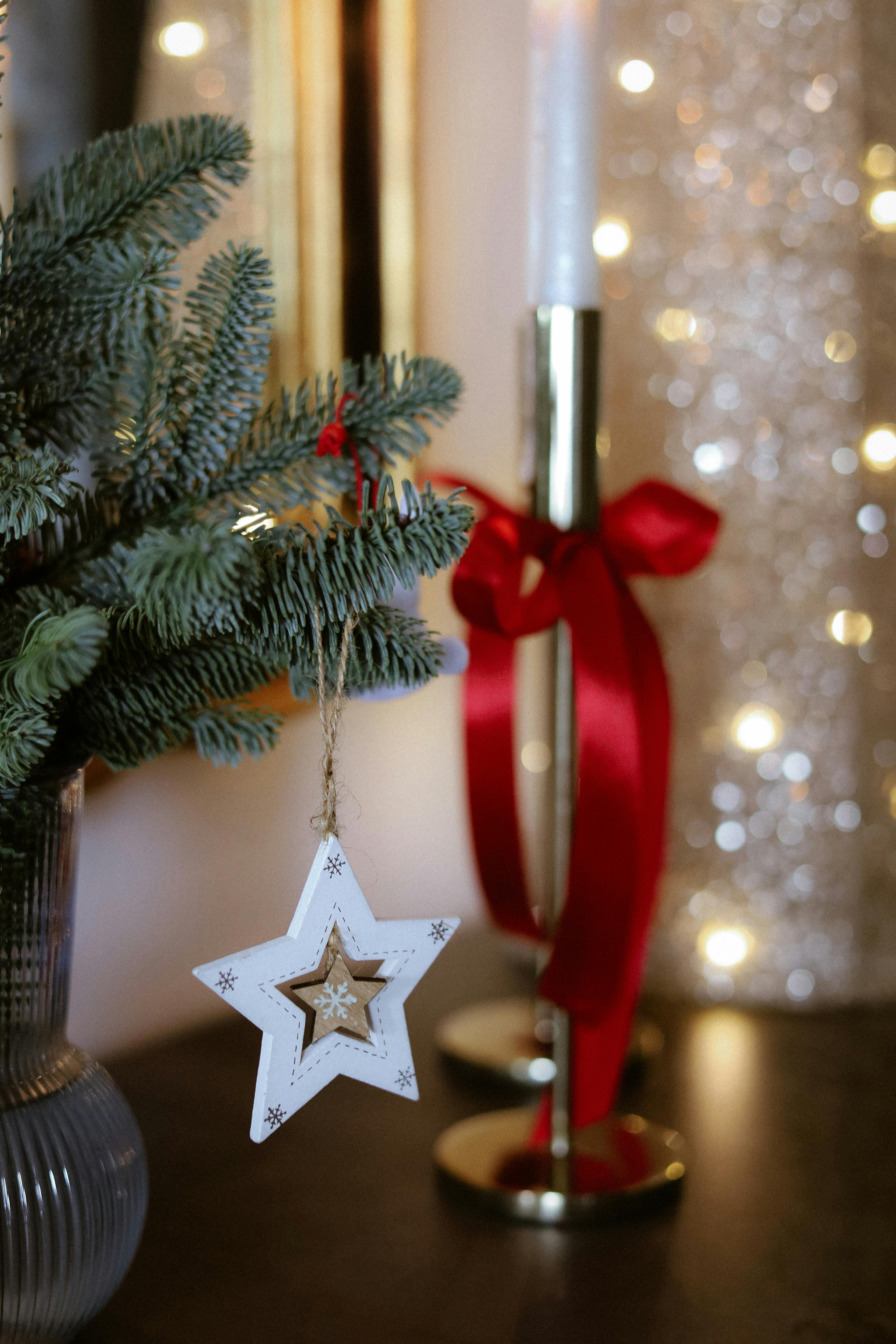 elegant festive christmas candle arrangement