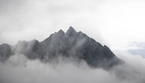 Free Dramatic mist-covered mountain peaks in Sölden, Tirol, Austria. Stock Photo