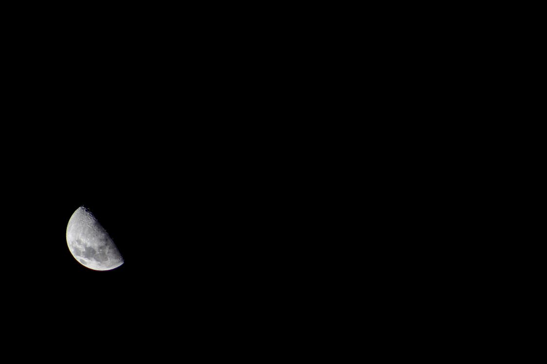 半月, 夜空, 晚上 的 免費圖庫相片