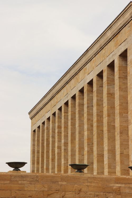 Free Side view of Anıtkabir, the impressive mausoleum of Atatürk in Ankara, Turkey. Stock Photo