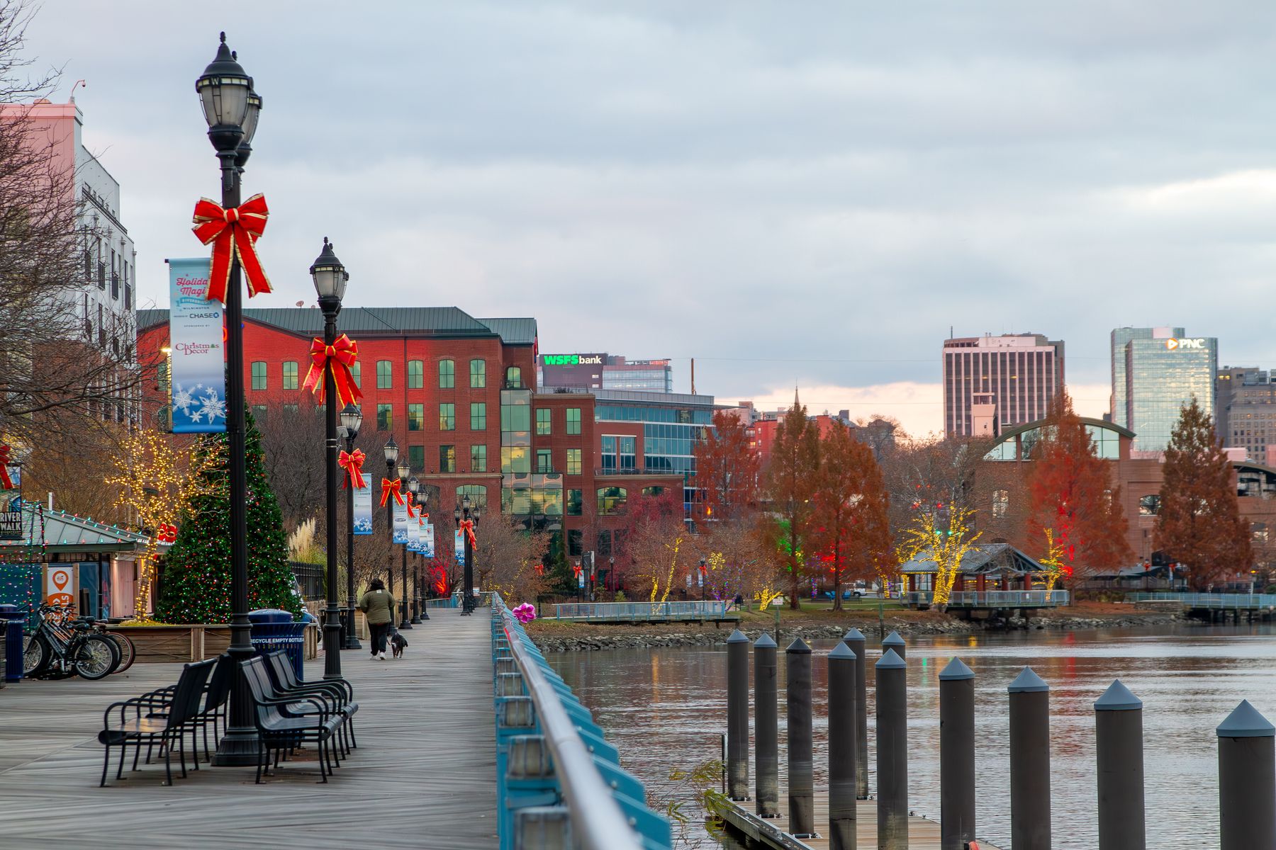 Wilmington Riverfront walkway along the Christina River