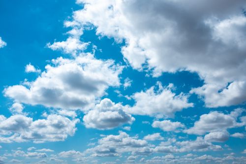 Free Bright sky with scattered white clouds over Boise, Idaho. Stock Photo