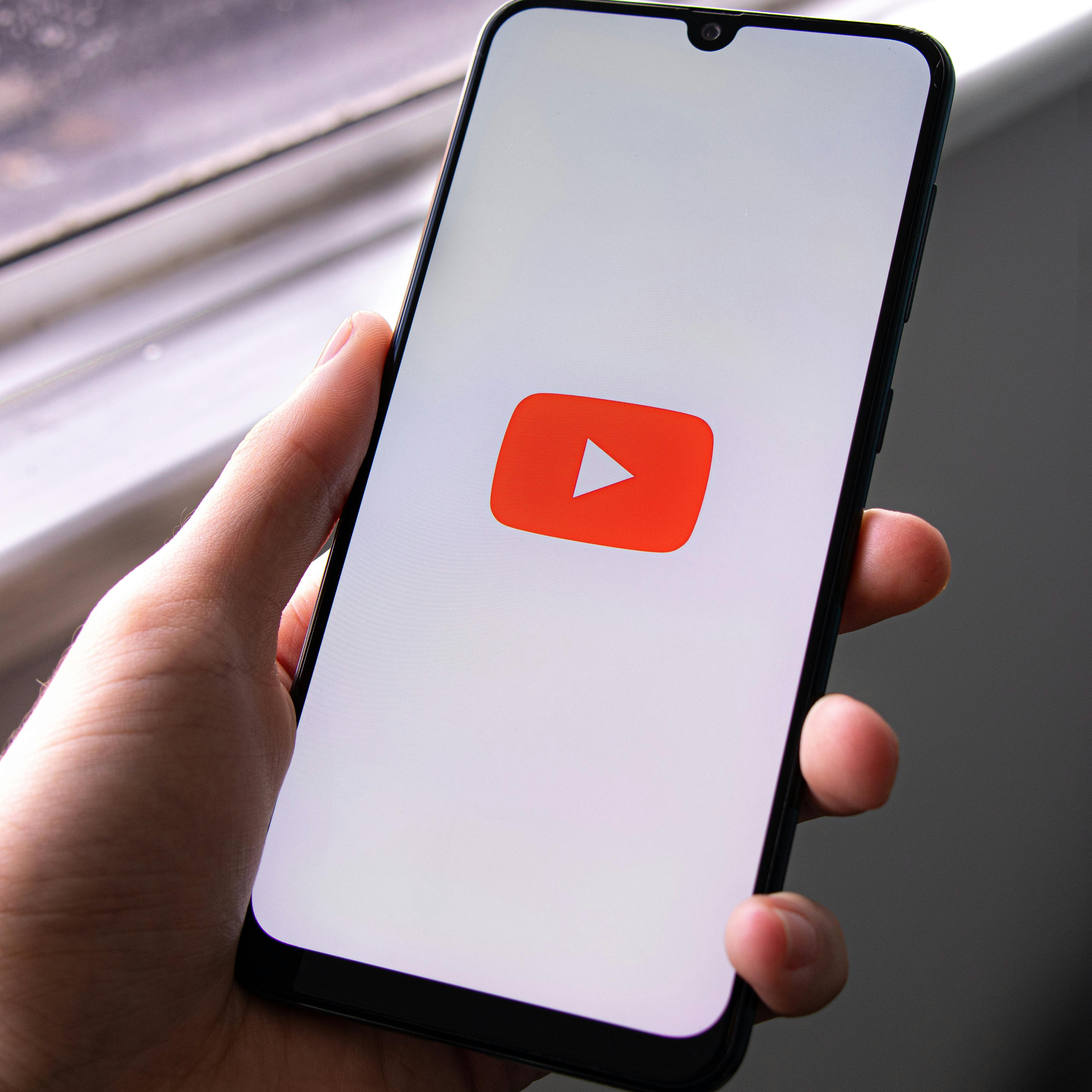 Black Smartphone Showing Youtube Logo · Free Stock Photo