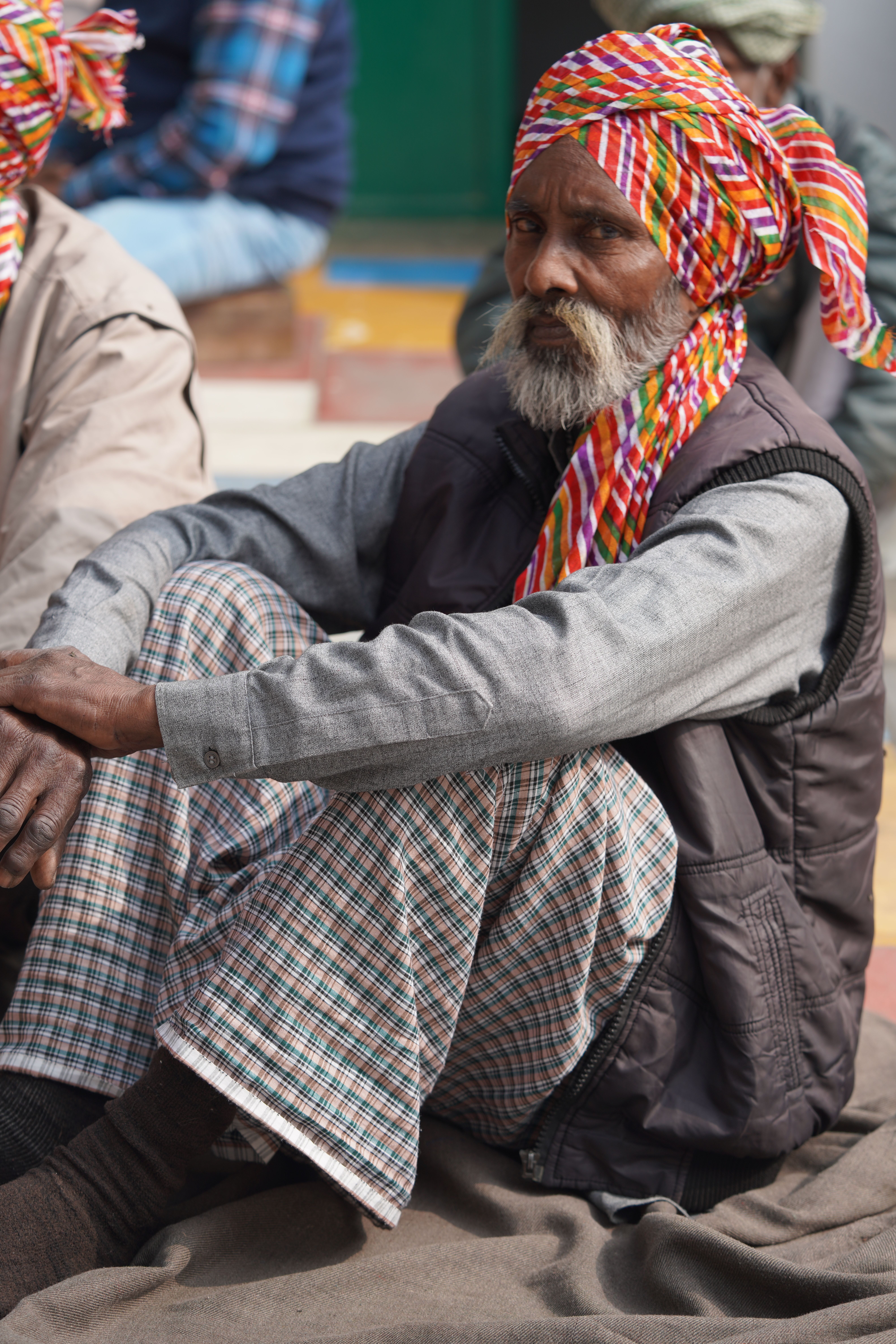 Elderly Man in Traditional Colorful Turban · Free Stock Photo