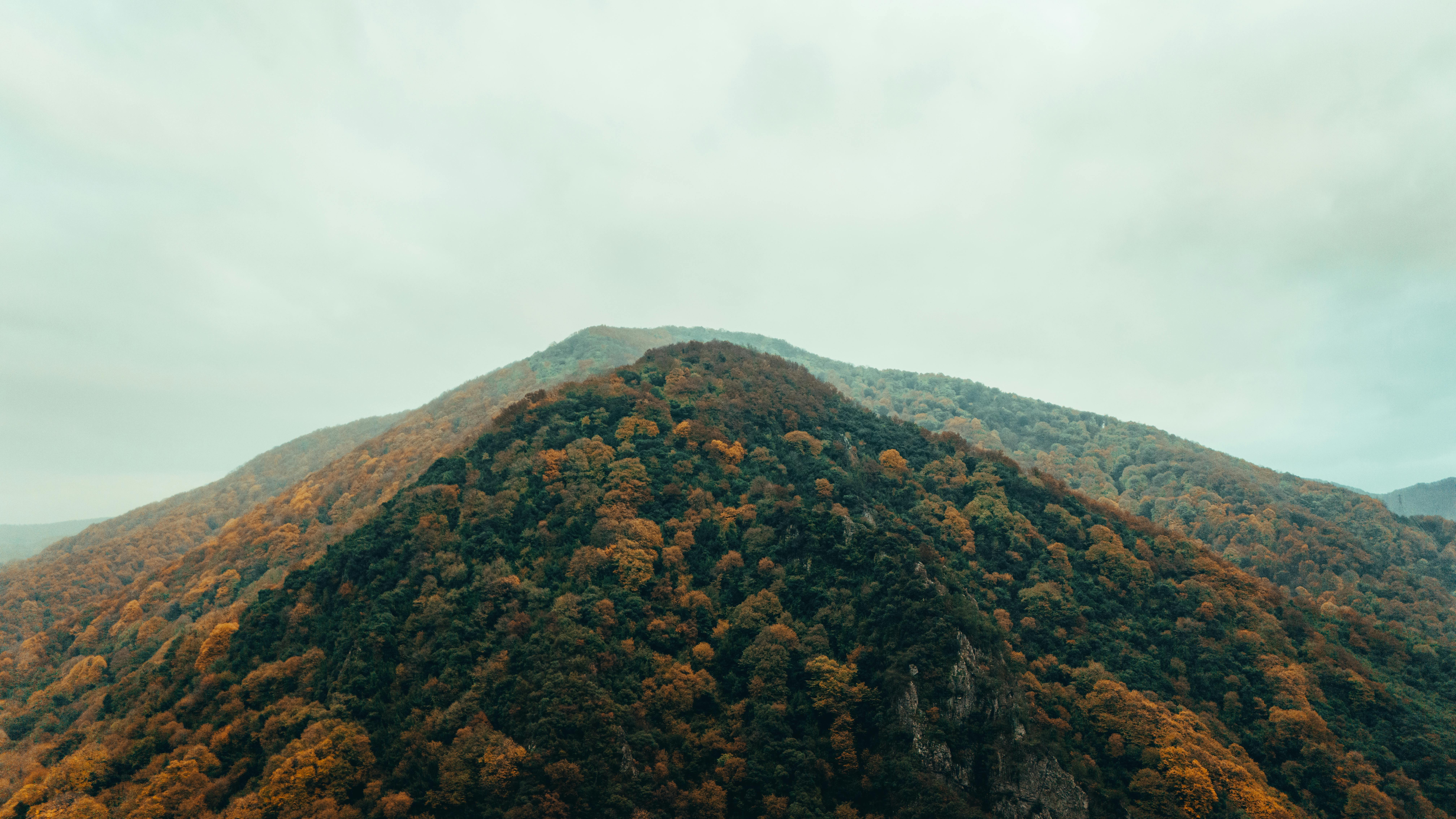 aerial view of lush mountains in eskisehir turkiye