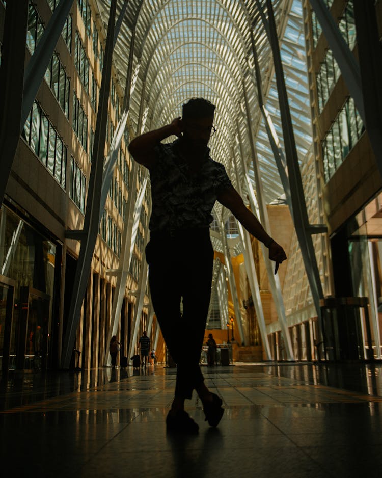 Silhouette Of A Man Posing 