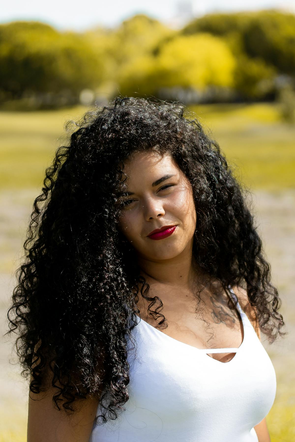 Traveller relaxing with waterfall view