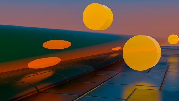 Friedliches Abstrakt & Farben – Abstrakte 3D Kunst