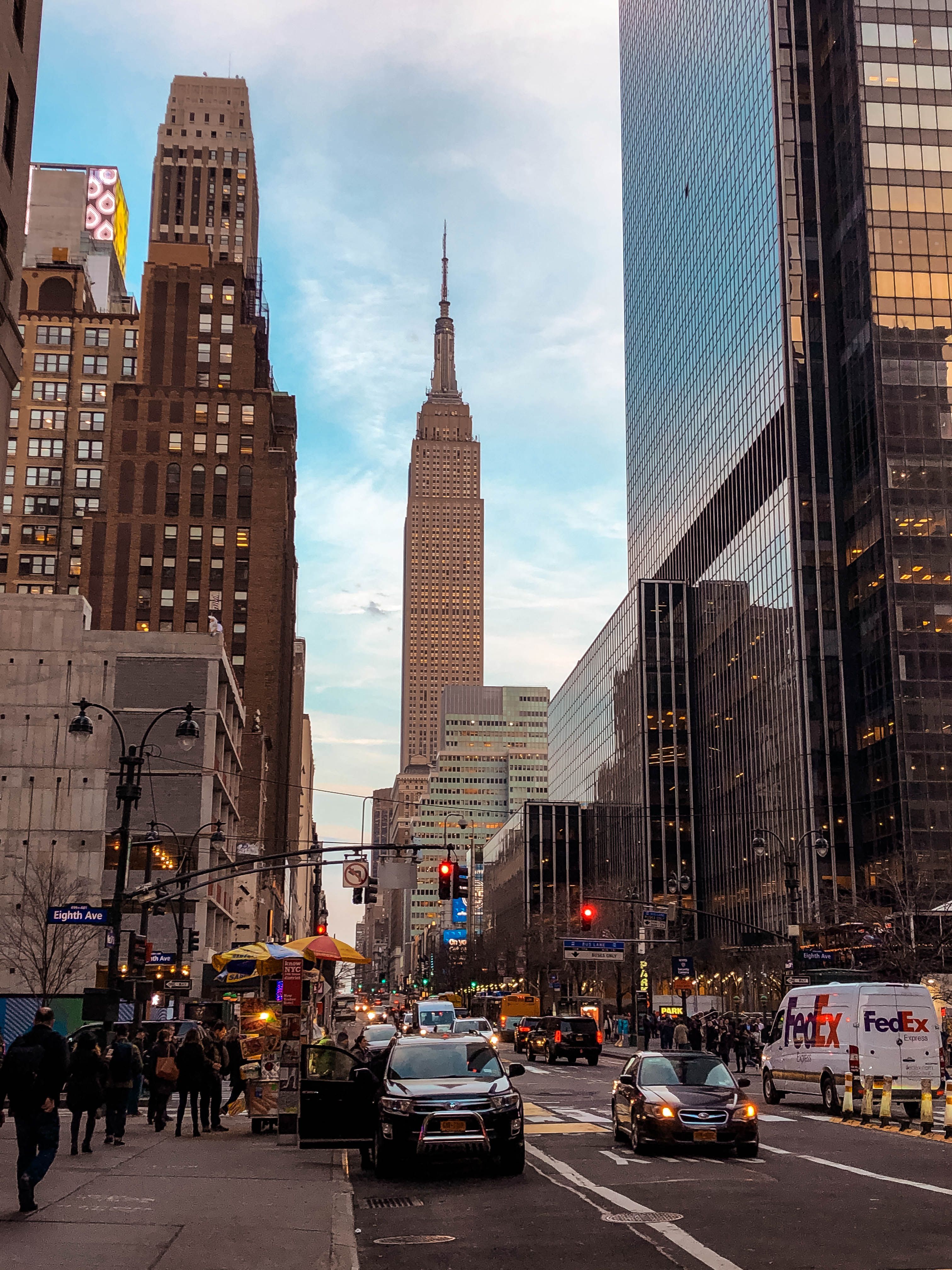 Empire State Building in New York City street view · Free Stock Photo