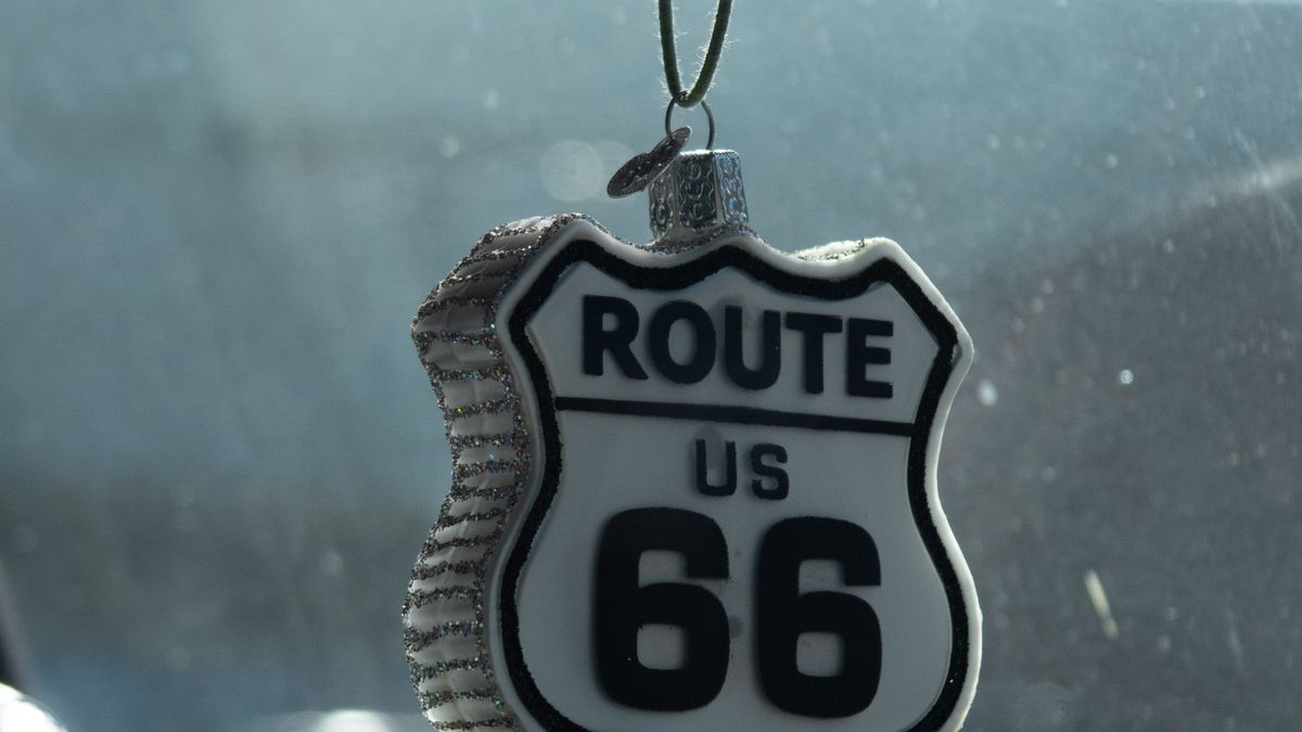 Vintage Route 66 roadside sign and Americana