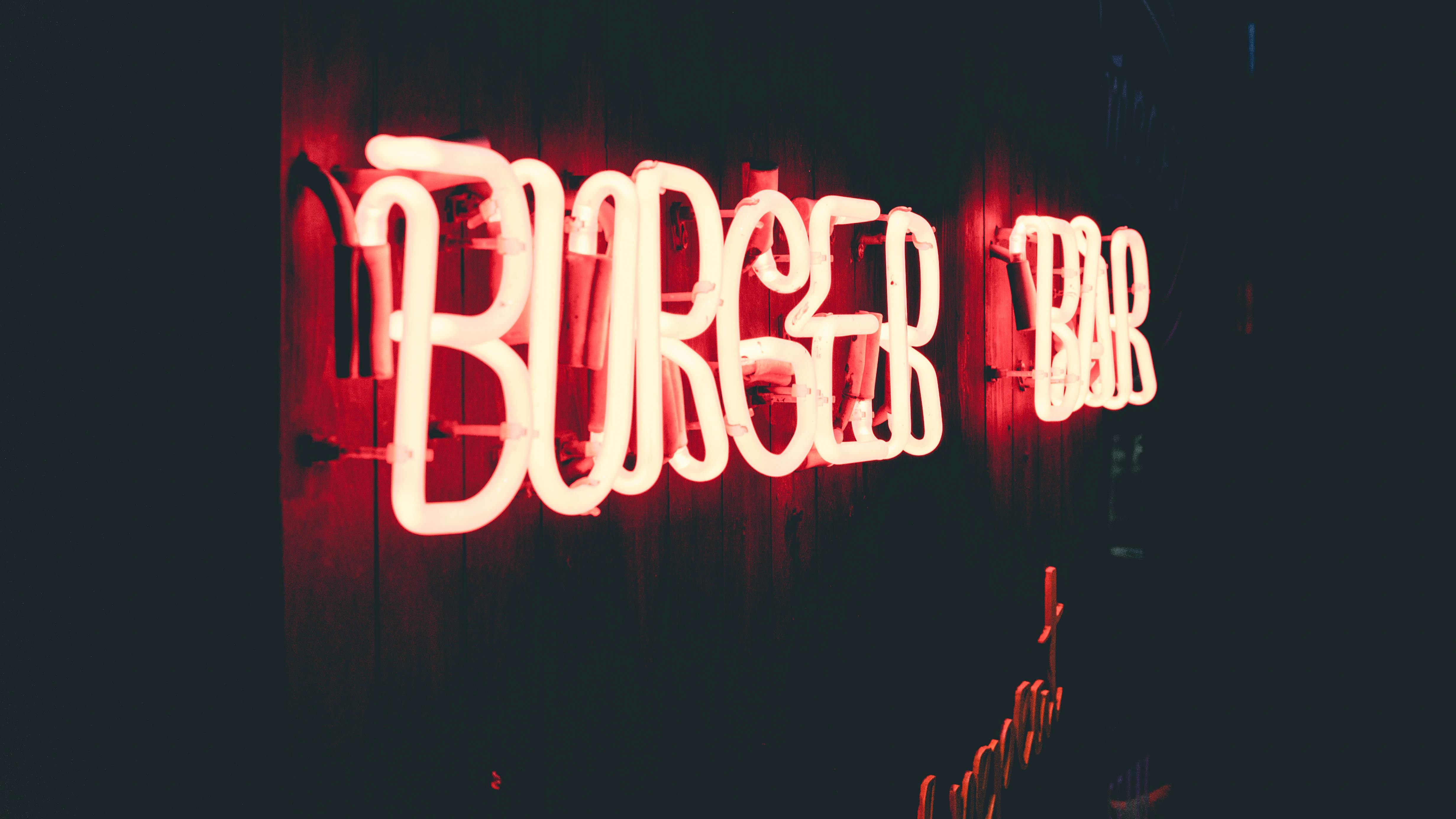 Burger Bar Signage · Free Stock Photo