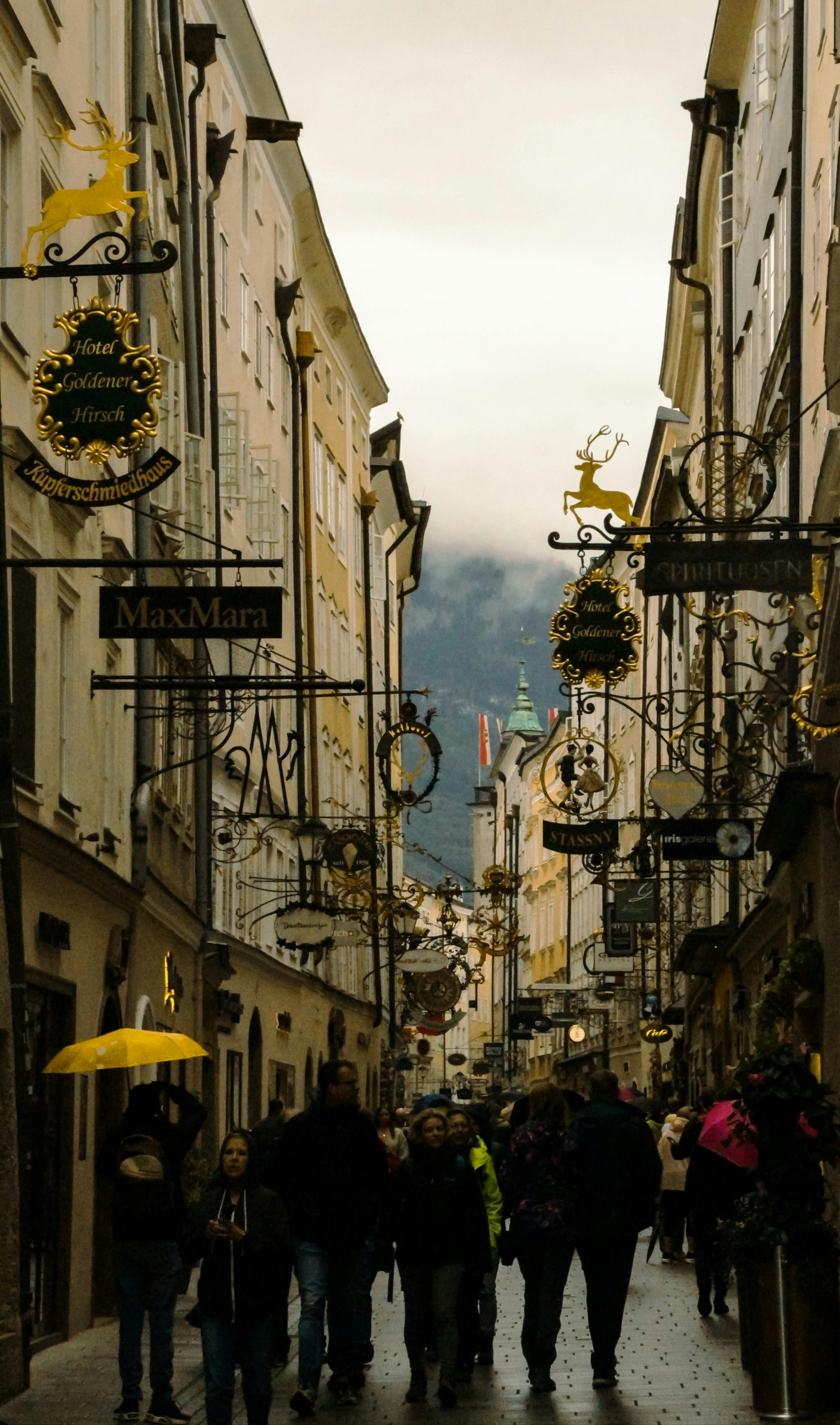 charming getreidegasse in salzburg austria