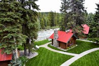 Red and White Wooden House