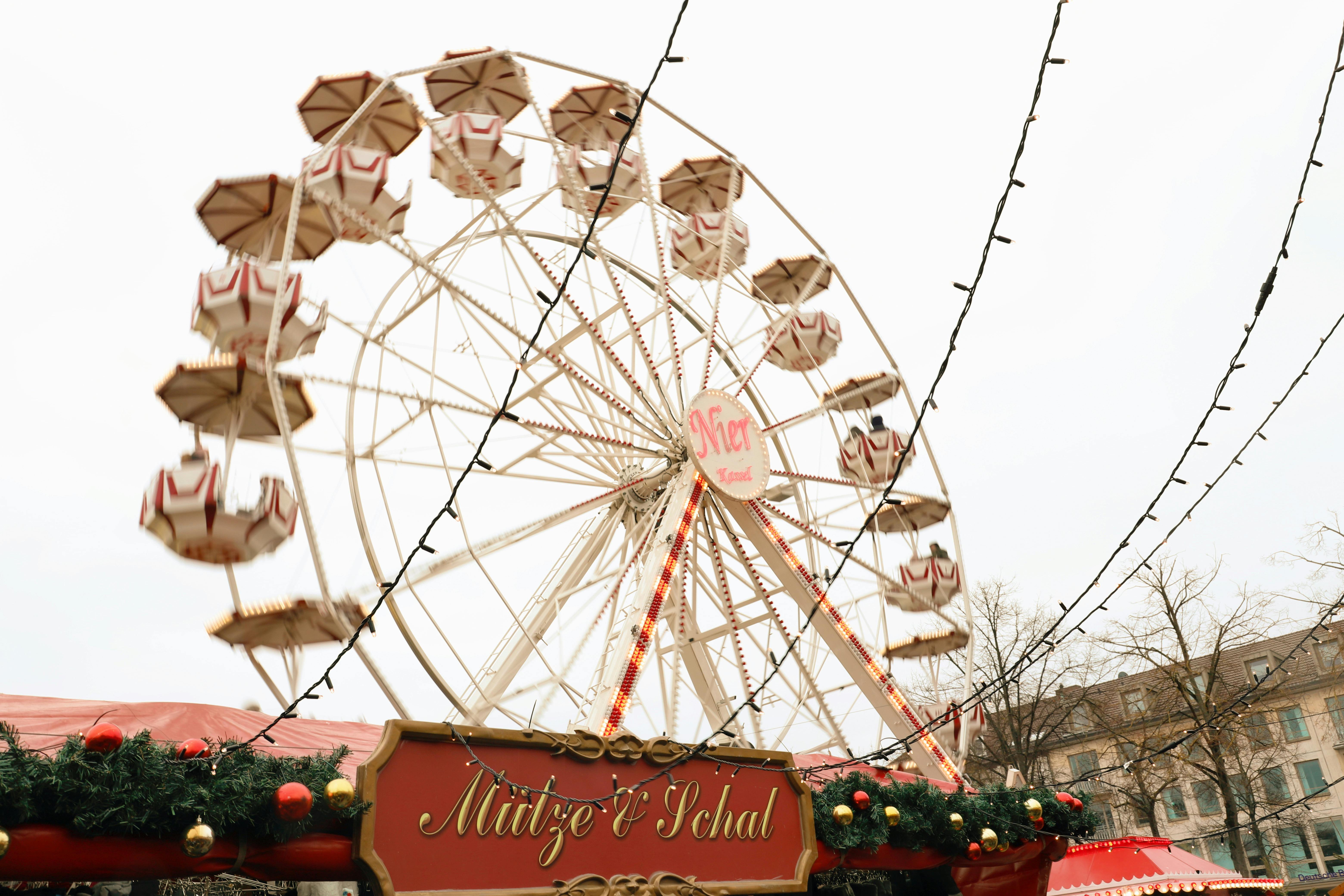 festive ferris wheel at kassel christmas market