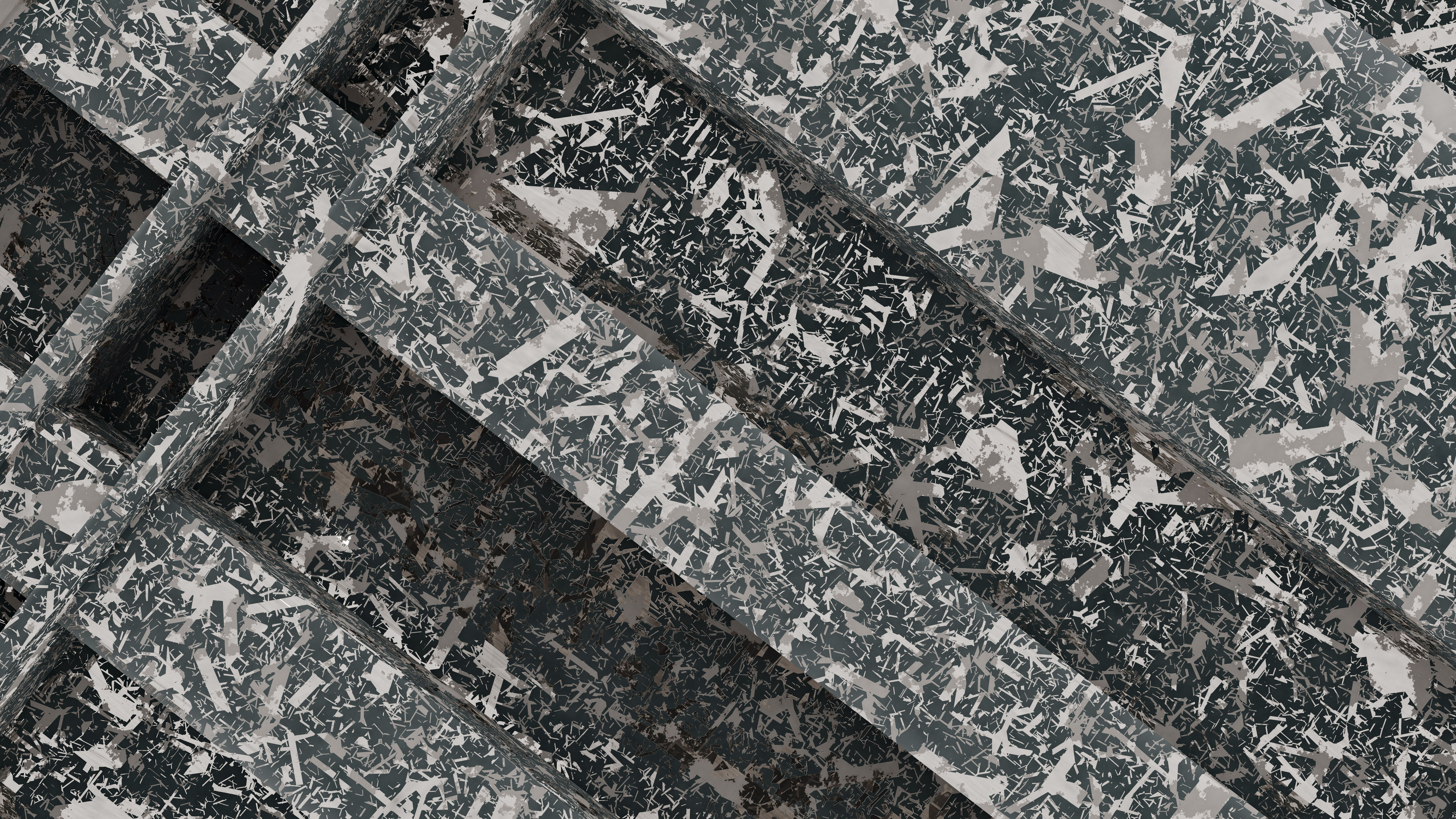Digital abstract design featuring a textured geometric pattern with layered surfaces.