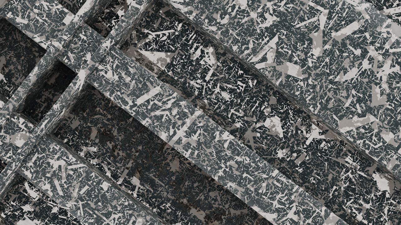 digital abstract design featuring a textured geometric pattern with la