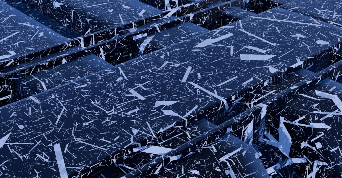 Abstract geometric design with blue textures and intricate details in high-resolution format.