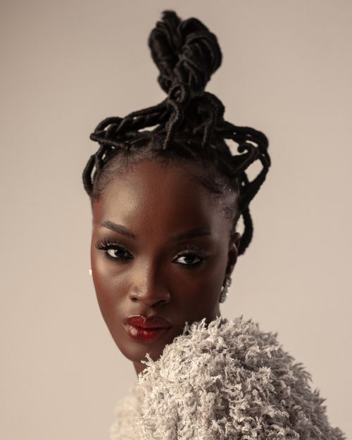 Side braid into low bun