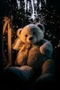 Cozy Christmas Teddy Bear with Festive Decor