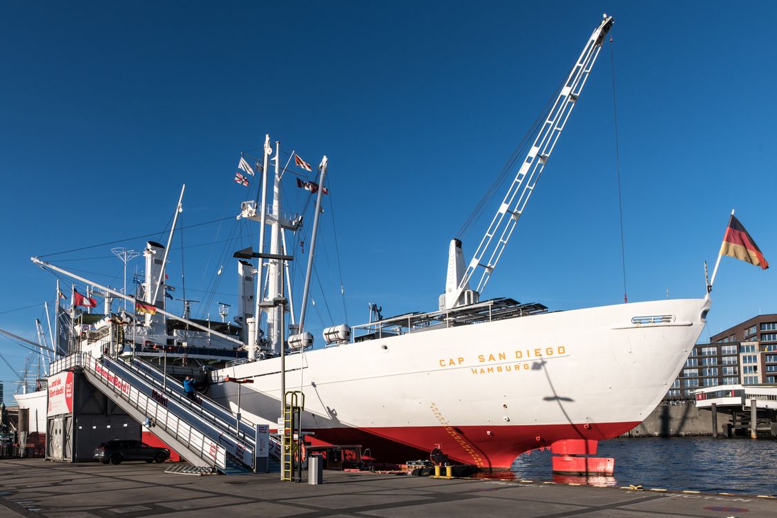 Cap Ship Historic Ship Cap San Diego in Hamburg Harbor · Free Stock Photo