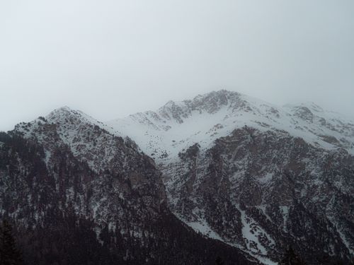 Free Breathtaking view of snow-covered mountains in Vaz/Obervaz, Graubünden, Switzerland. Stock Photo