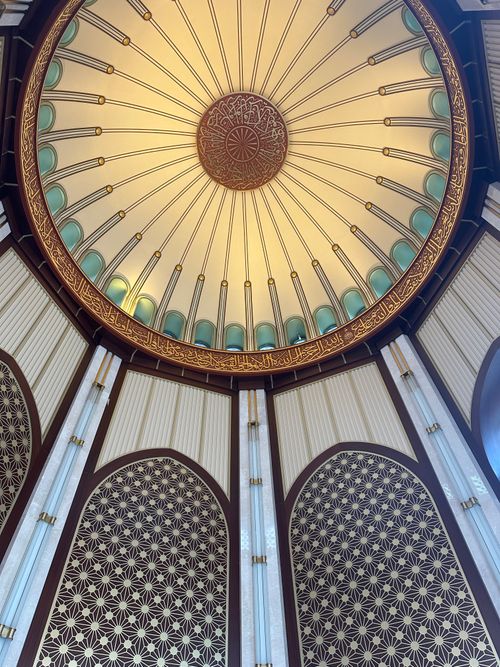 Free Intricately designed dome ceiling with geometric patterns in Istanbul, Turkey. Stock Photo