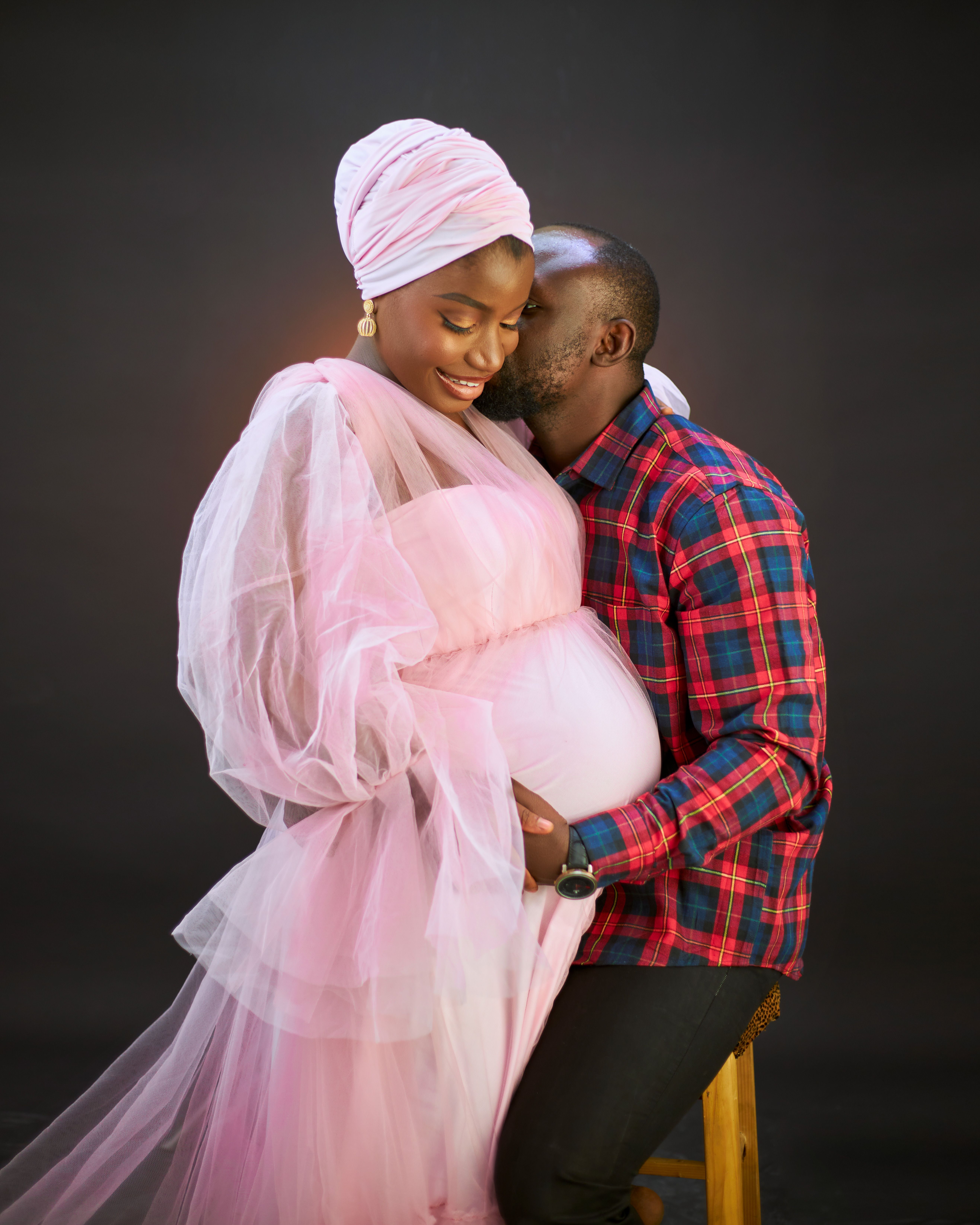 Tender Maternity Portrait of Expectant Couple · Free Stock Photo