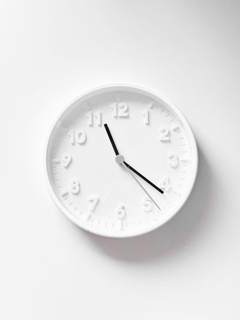 Minimalist white wall clock