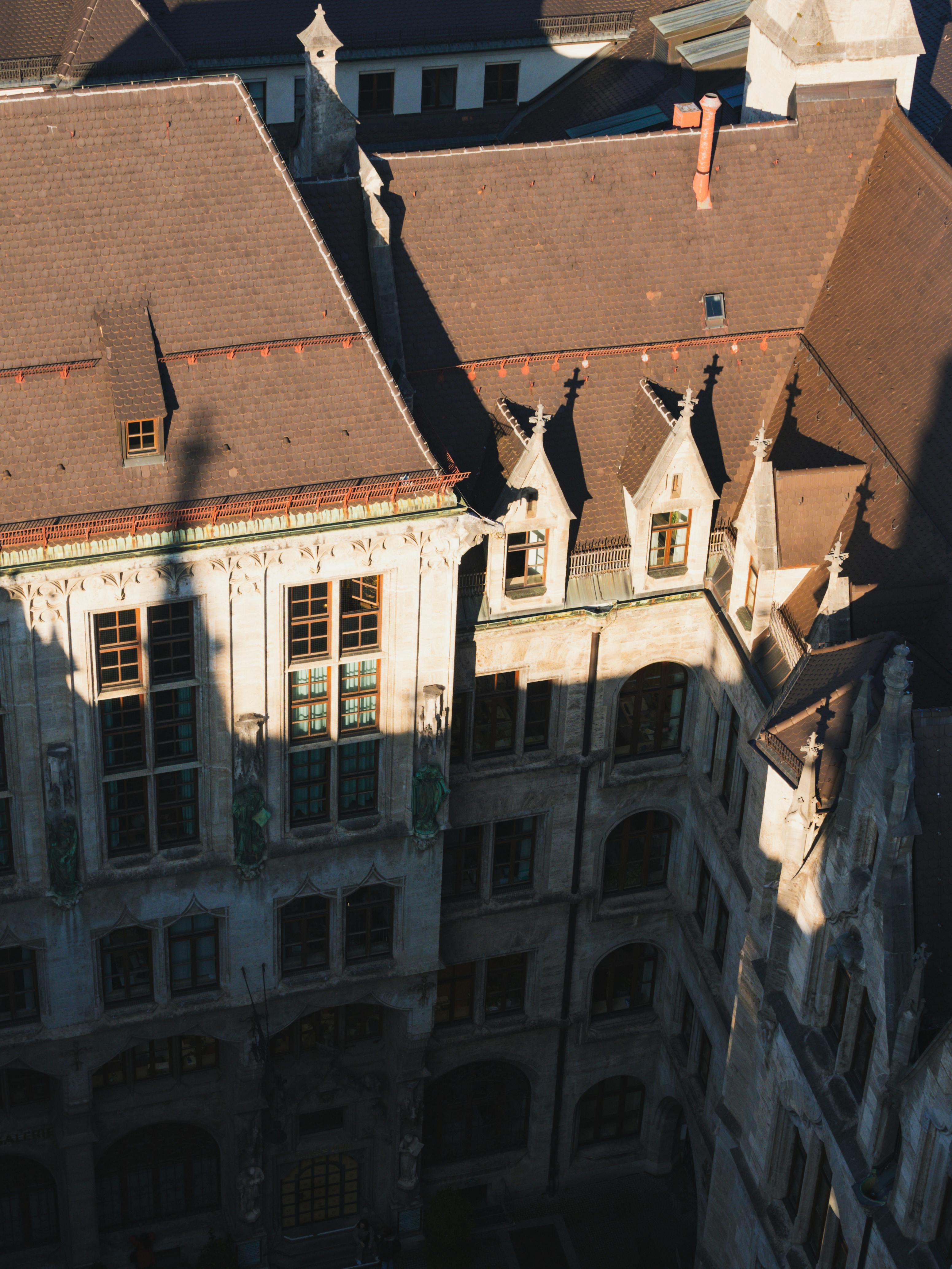 aerial view of historic building in munich