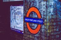 Great Portland Street Signage on Gray Wall