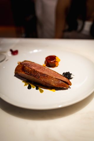 On the plate