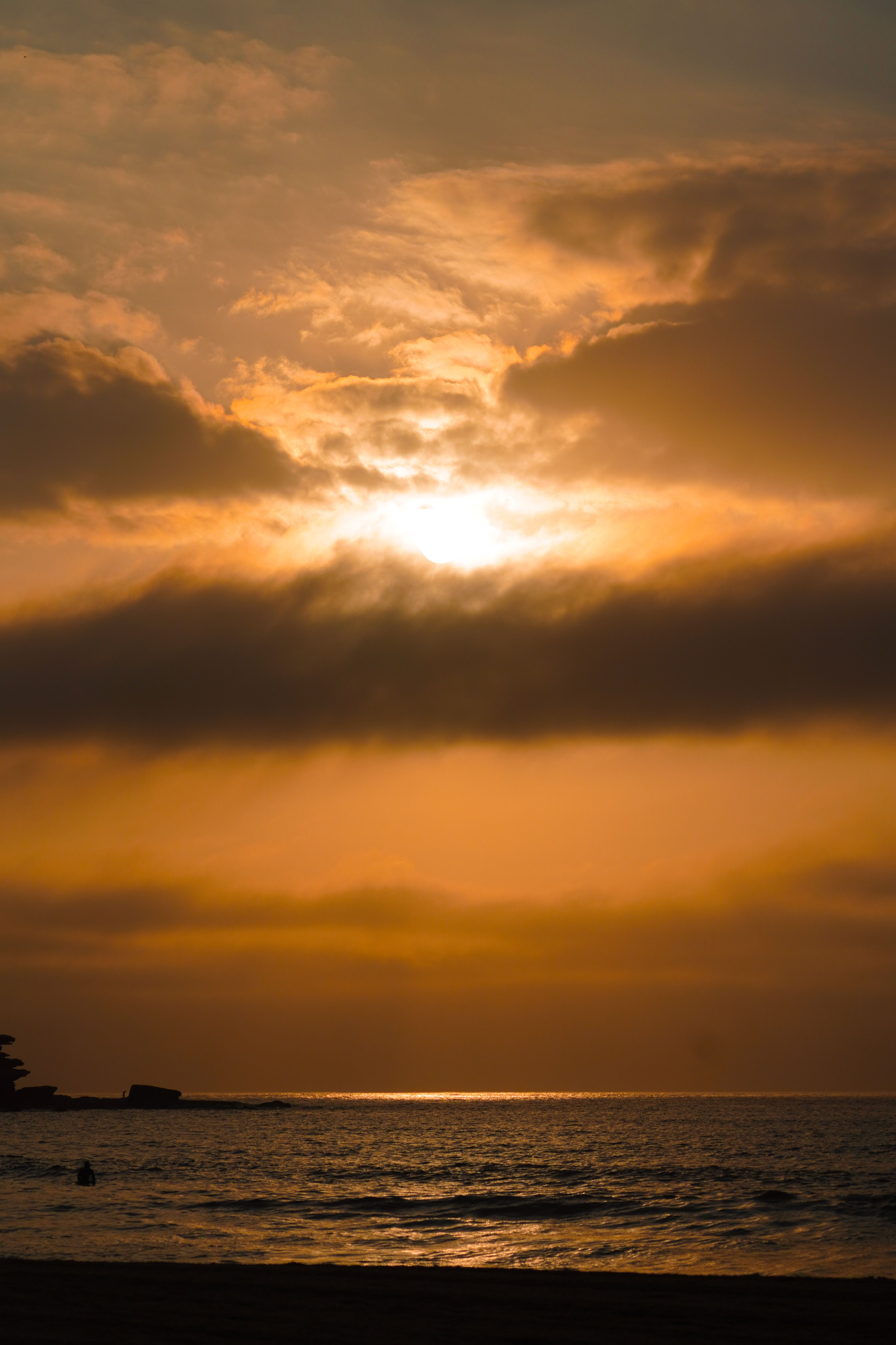 Golden sunset over the ocean