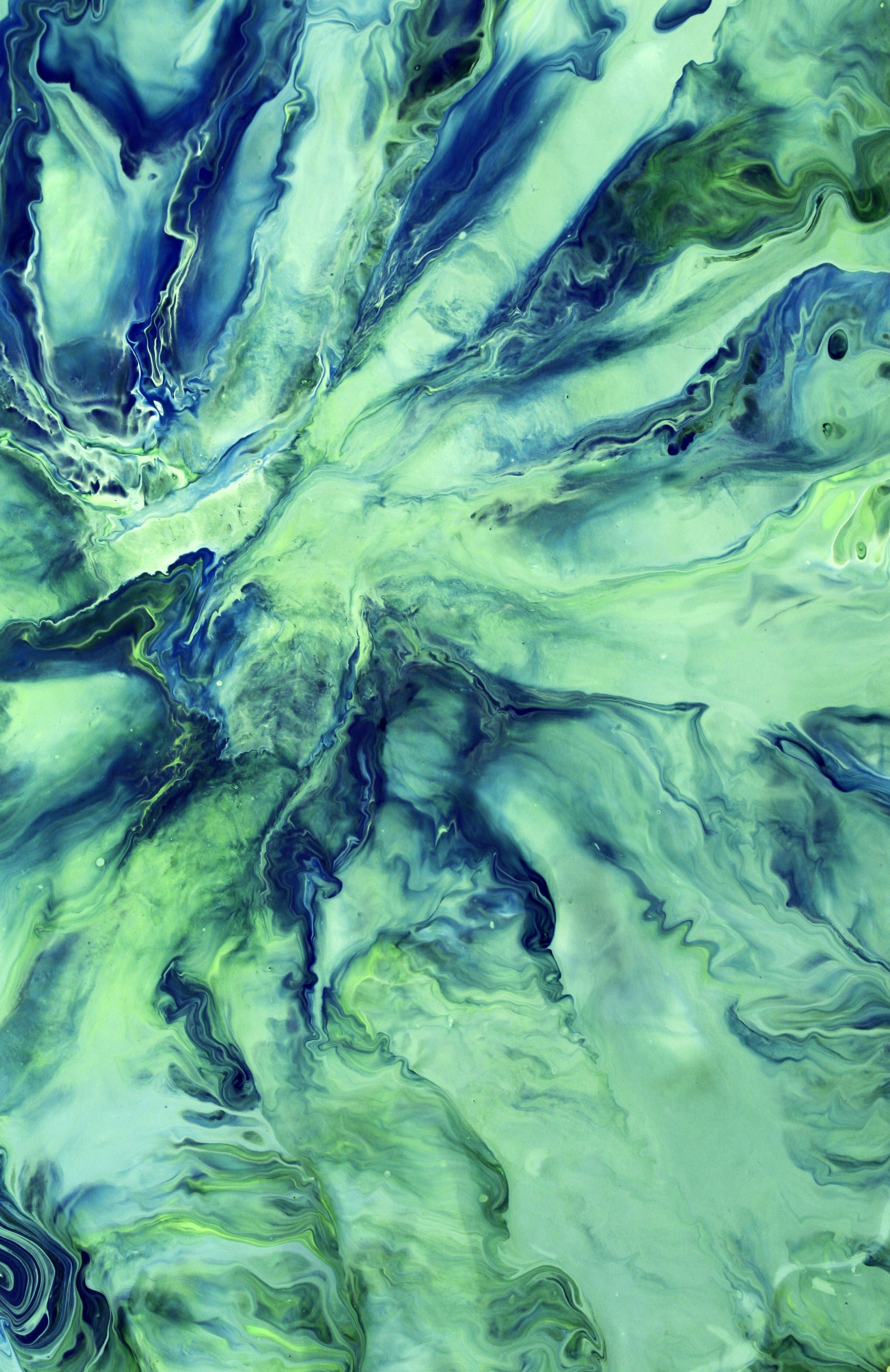 Abstract Teal and Blue Fluid Art in Guaratuba · Free Stock Photo