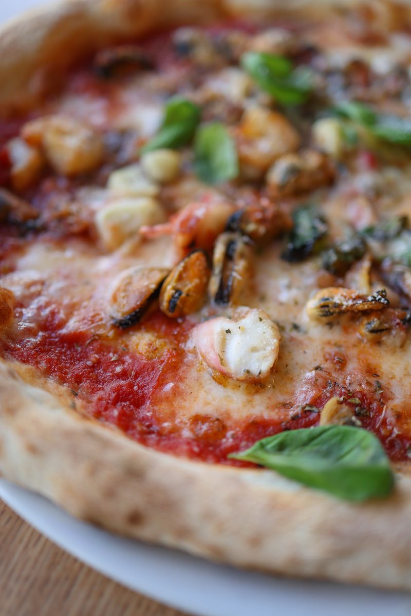 Seafood Alfredo Gaint Pizza from PIZZA & STEAK MASTER in Philadelphia