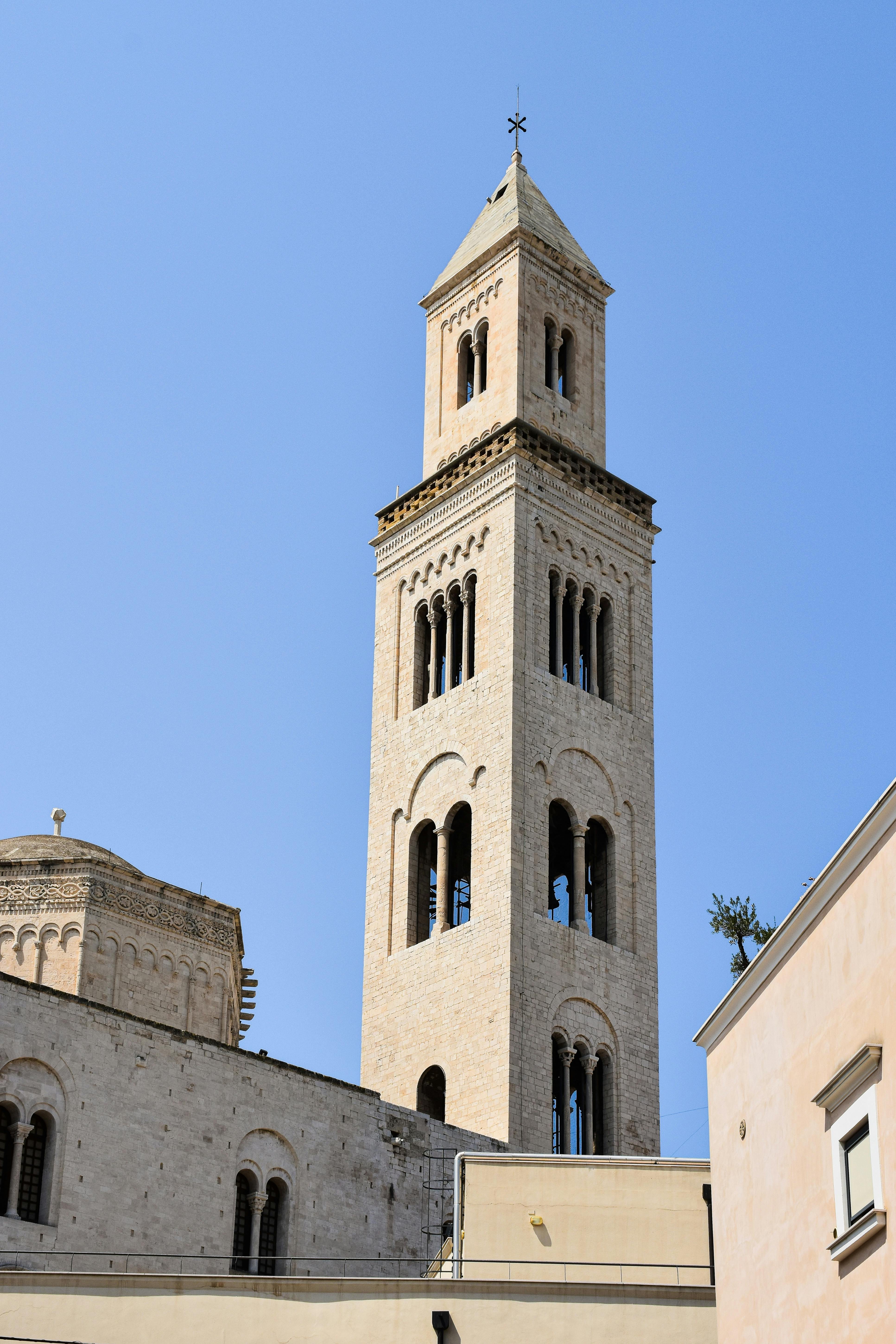 historic bell tower in bari apulia italy