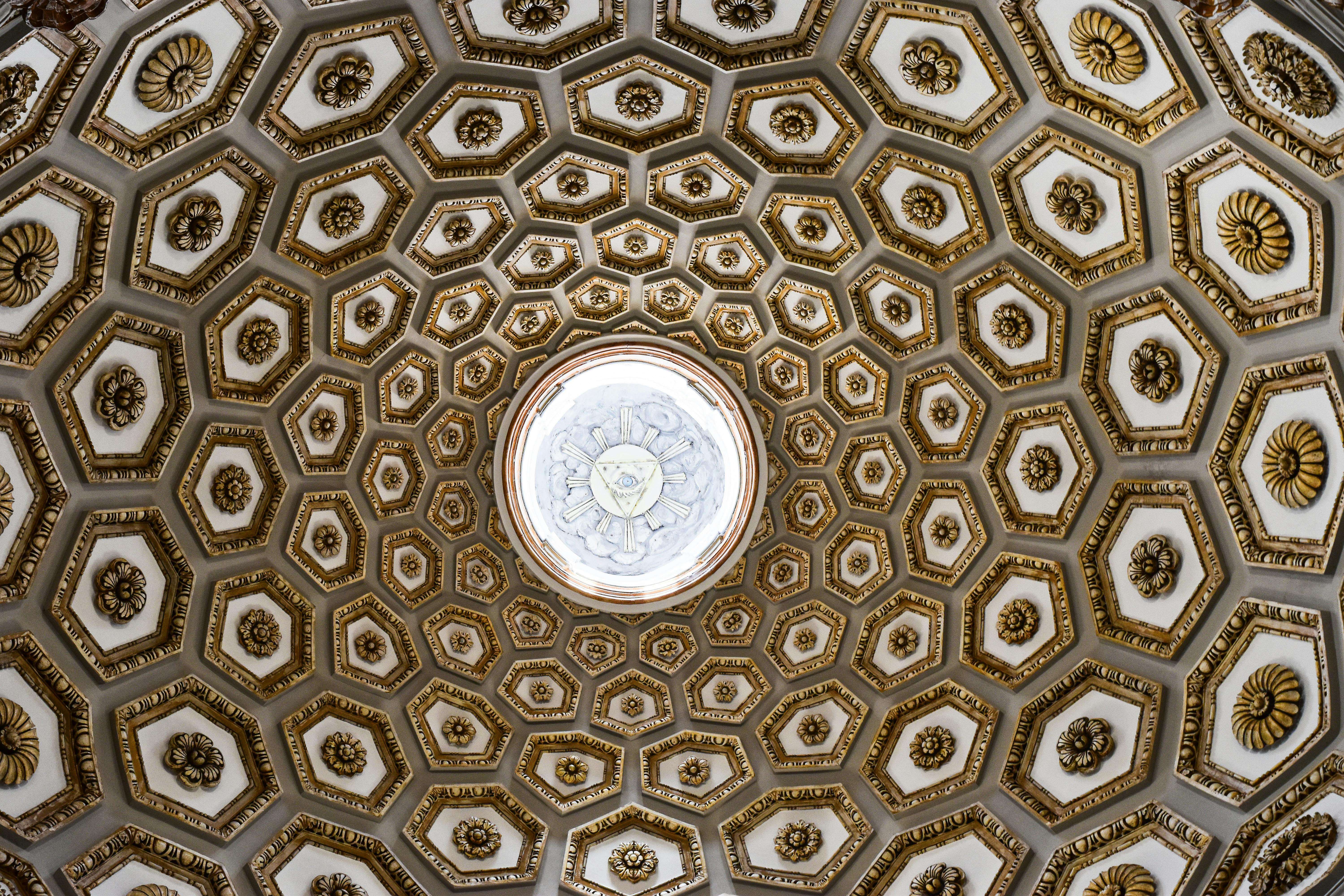 intricate dome ceiling in apulia italy