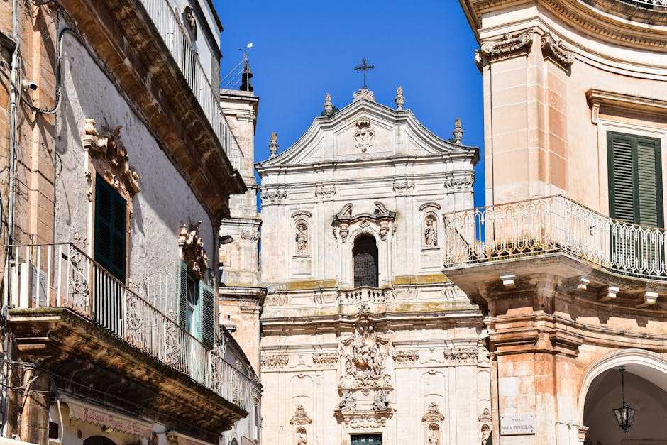 Elegant baroque architecture in Martina Franca, a charming town in Apulia, Italy.