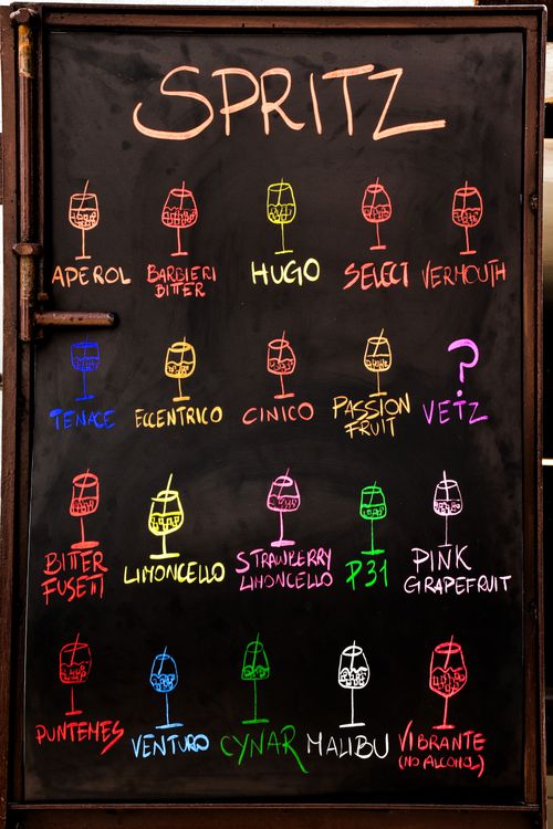 Multicolored Chalkboard Menu Of Spritz Drinks Free Stock Photo multicolored-chalkboard-menu-of-spritz-drinks-free-stock-photo