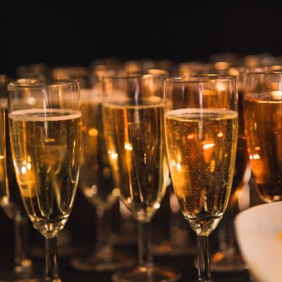 Conjunto de taças de cristal para celebração