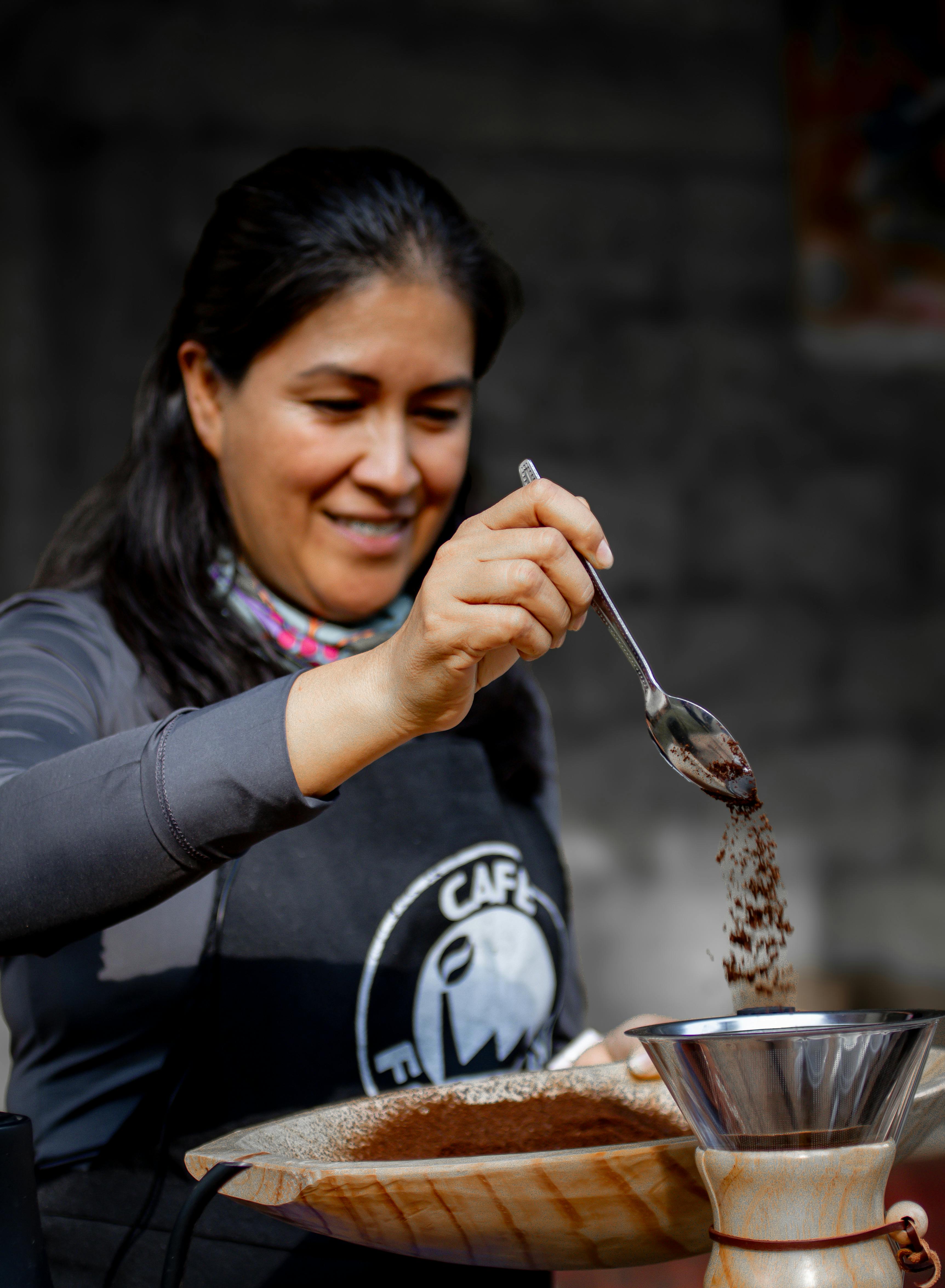 Woman Preparing Coffee with Pour Over Method · Free Stock Photo