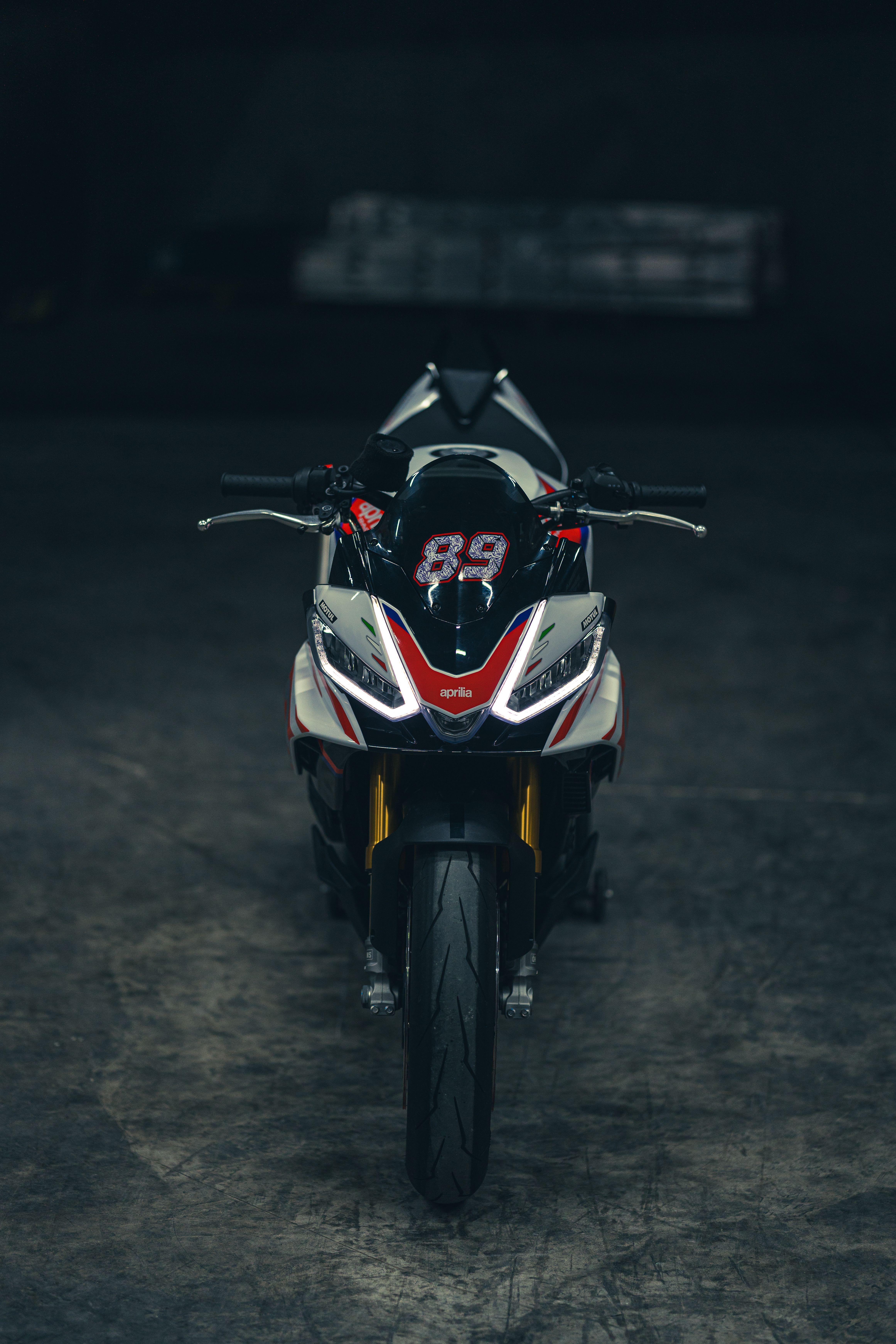 Powerful Aprilia Motorcycle in Dim Setting · Free Stock Photo