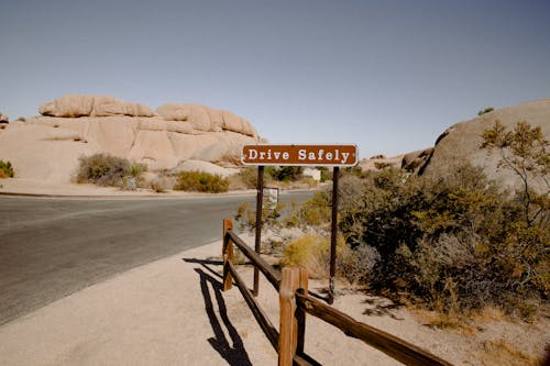 Free Safety Road Sign Stock Photo