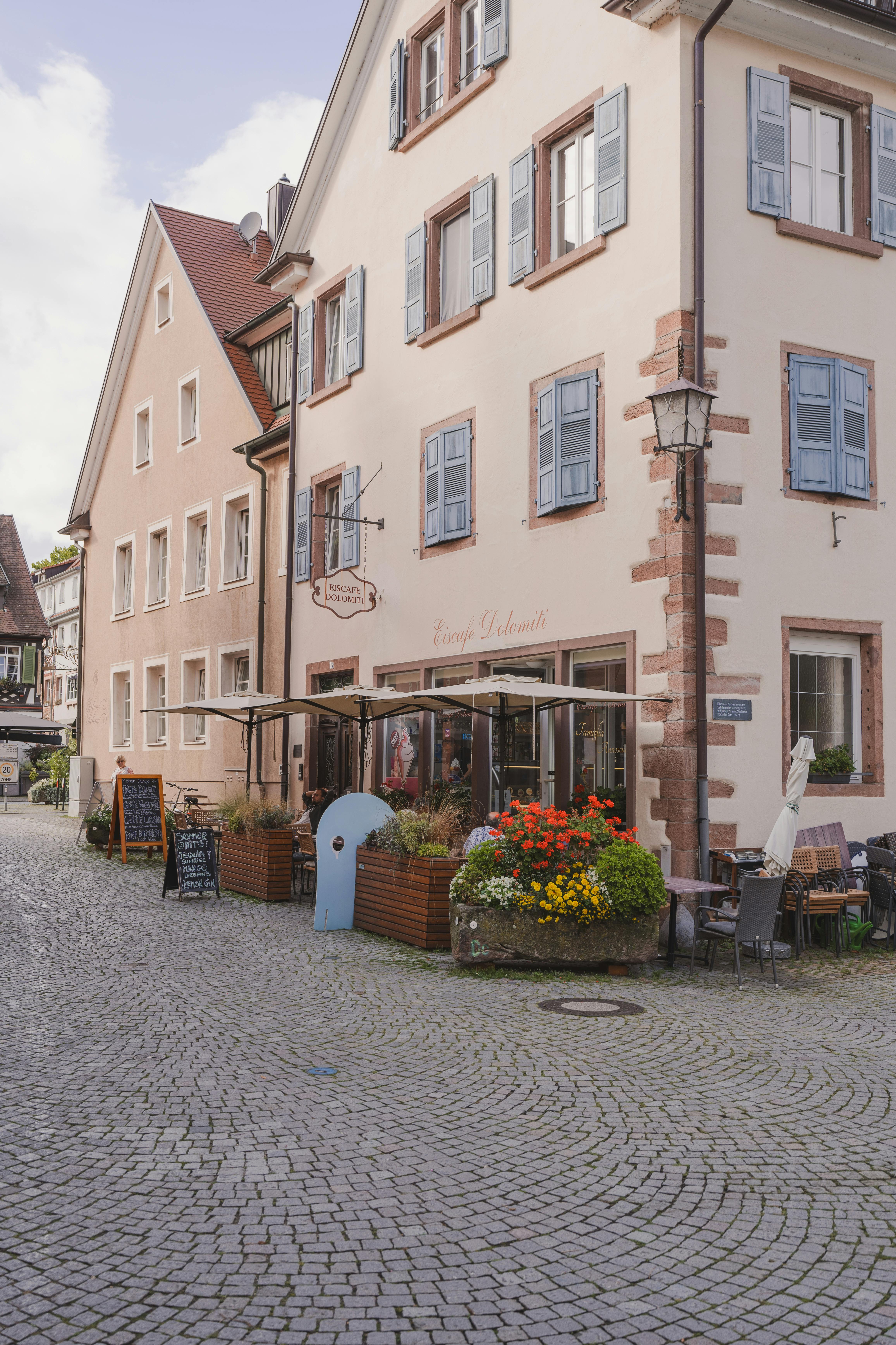 charming street scene in baden wurttemberg