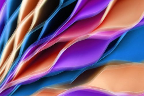 Free Dynamic abstract art with vibrant waves of color creating a flowing pattern. Stock Photo