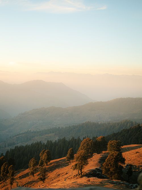 Sunrise in Jibhi Mountains